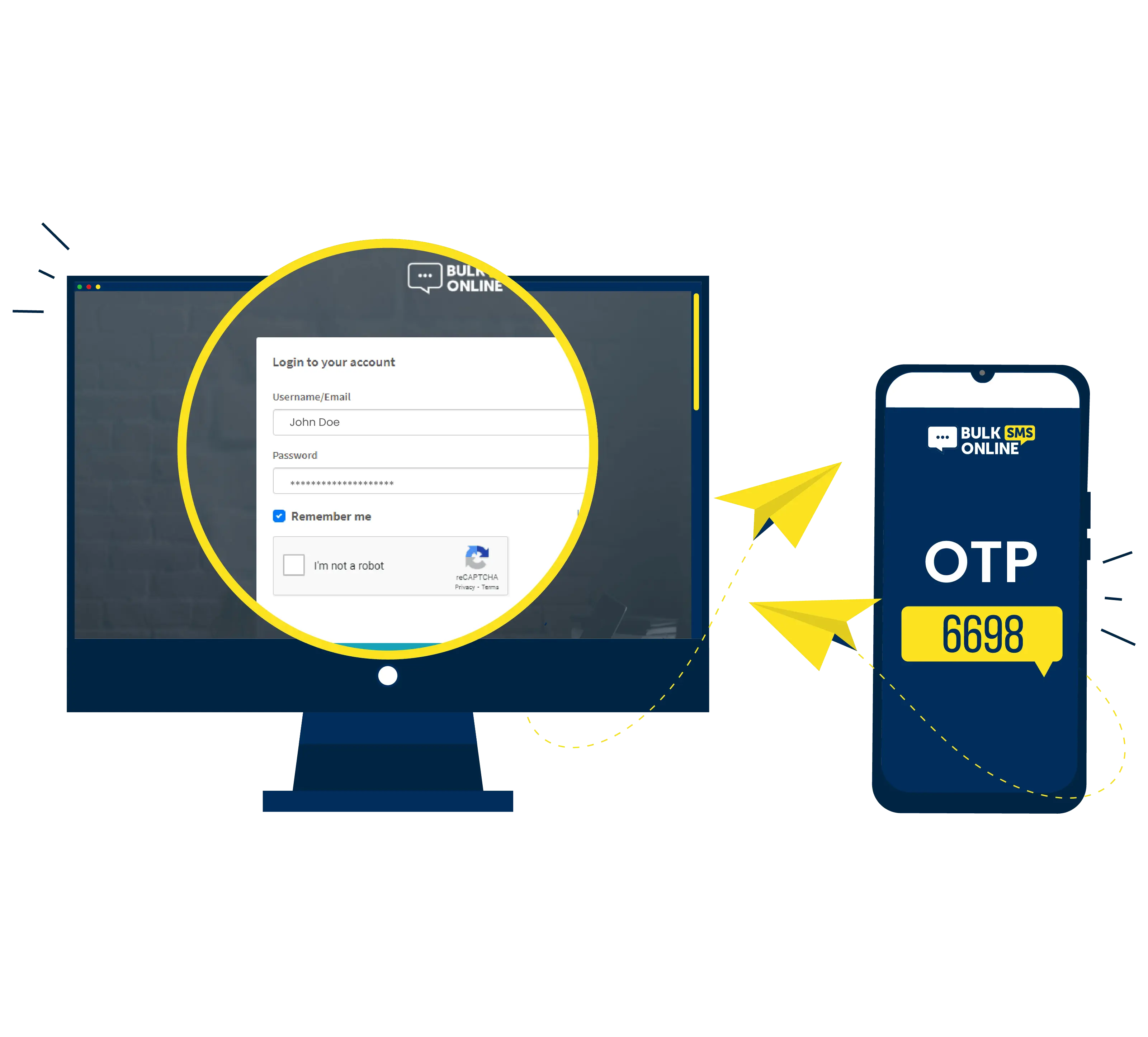 BulkSMSOnline One Time Password Customer Data Security